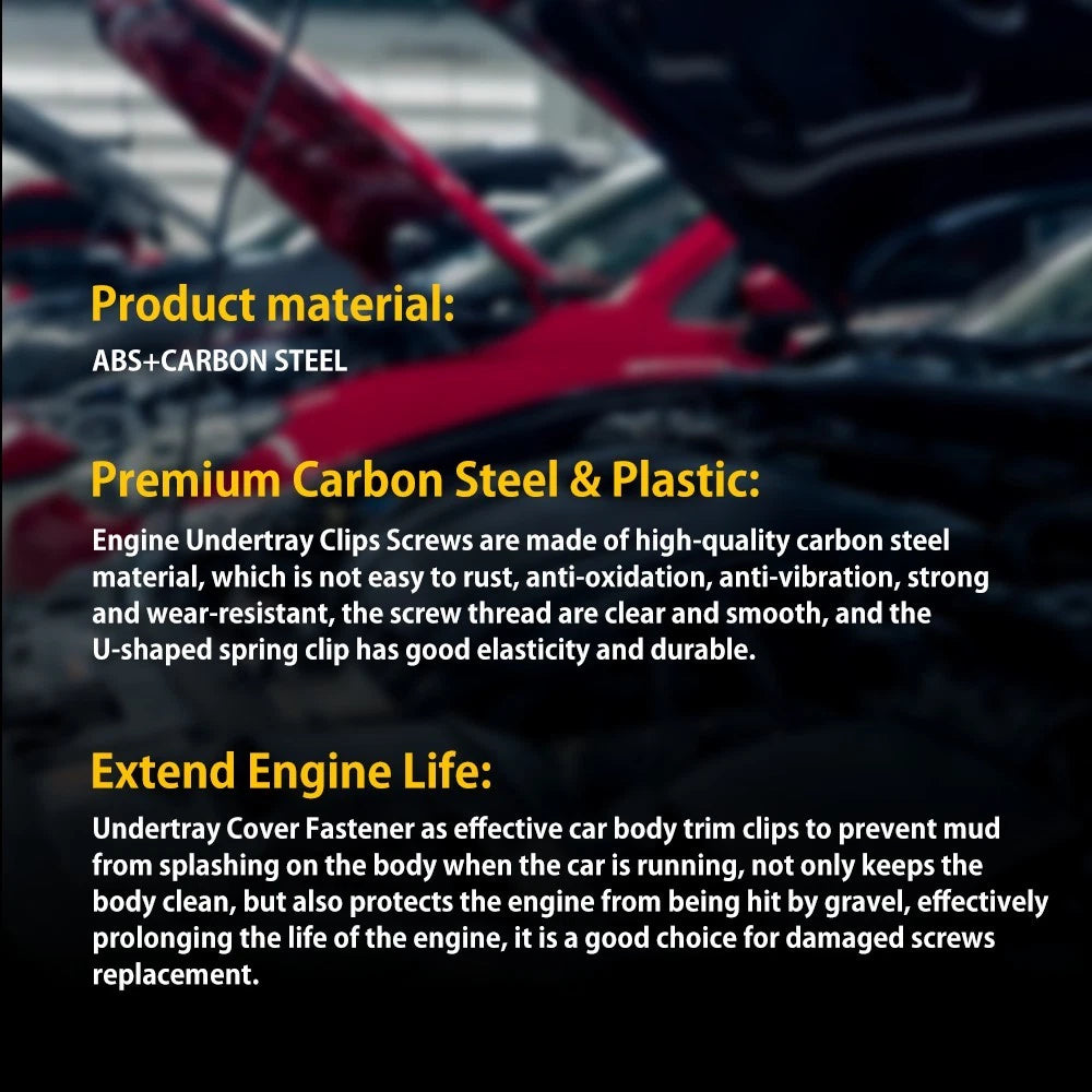 70PCS Car Push Pin Radiator Grille Bumper Vent Fender Liner Trim Clips Fastners