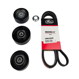 Drive Belt + 3 Engine Pulleys For Toyota Prado KDJ120 KDJ121 KDJ125 1KD-FTV 1KDF