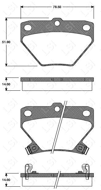 Front and Rear Full Set Brake Pads Disc Rotor for COROLLA ZZE122 2002-2005 255mm