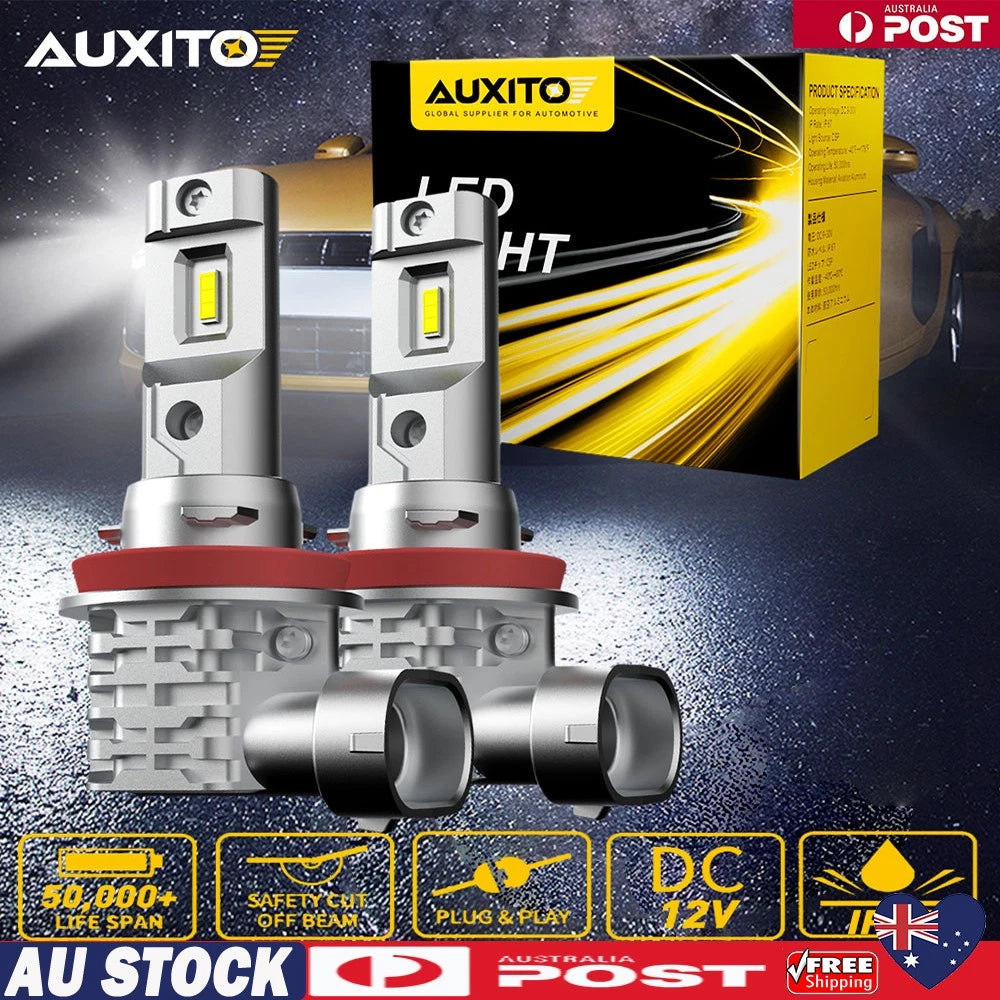 2x AUXITO LED Fog Light H4 9003 H11/H8/H9 9005 9006 Headlight Blub Globes 12V AU