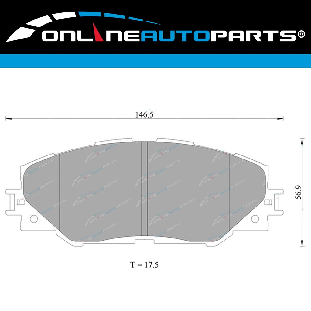 Front Disc Brake Pad Set for Toyota RAV4 ACA33R ACA38R GSA33R 2006~2013 Wagon
