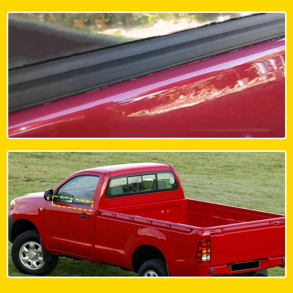 2pcs Window Seal Weather Strips For Toyota Hilux 2005-2015 2 Doors Single Cab