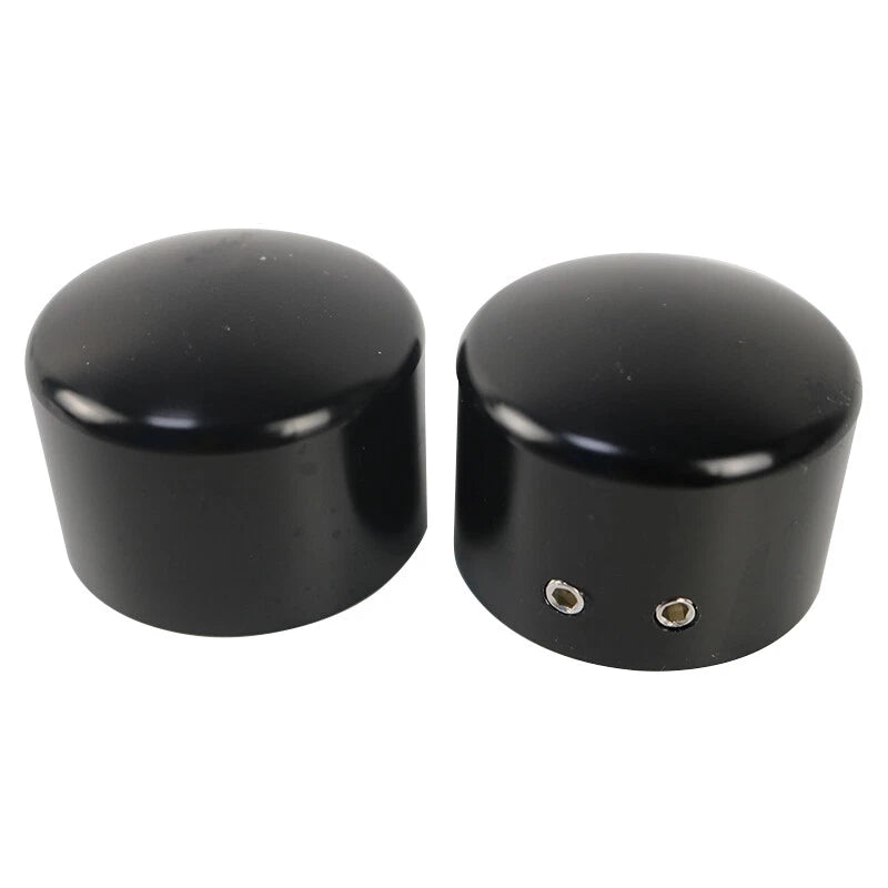 2pcs Black Front Axle Nut Cover Cap Kit for Harley Sportster Softail Touring ST