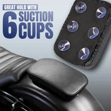 Load image into Gallery viewer, 6 Suction Cup Rear Fender Passenger Pillion Rectangle Pad Seat For Harley Custom