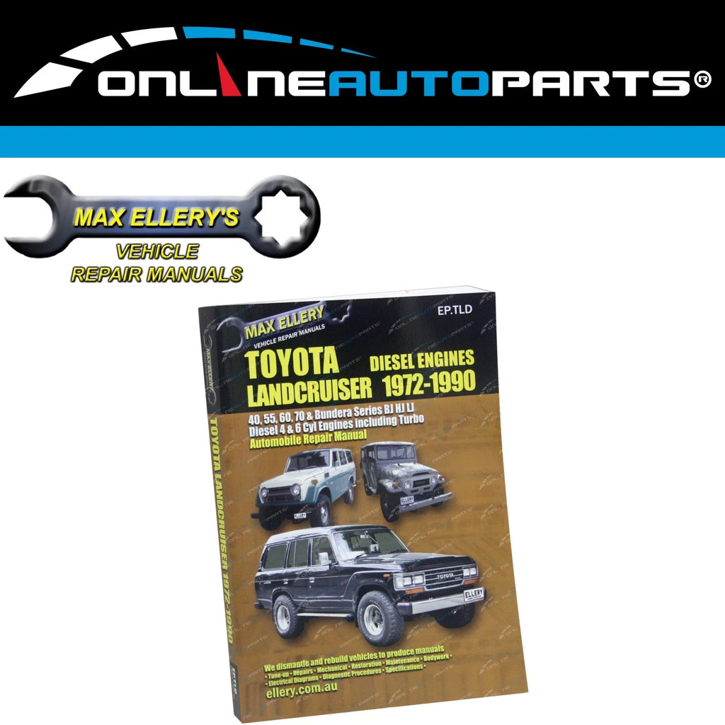 Workshop Repair Manual Book for Toyota Diesel 72~90 40 60 70 Series Bundera