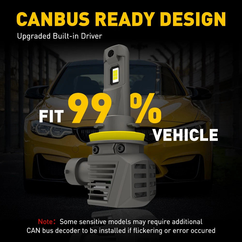 AUXITO Super Bright H11 LED Headlight 22000LM Kit Low Beam Bulb 6500K 120W White