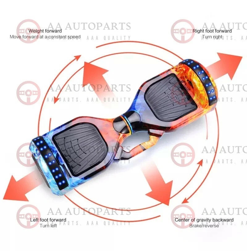 *FREE HANDLE* Hoverboard Scooter Self Balancing Electric Skateboard Black 60cm