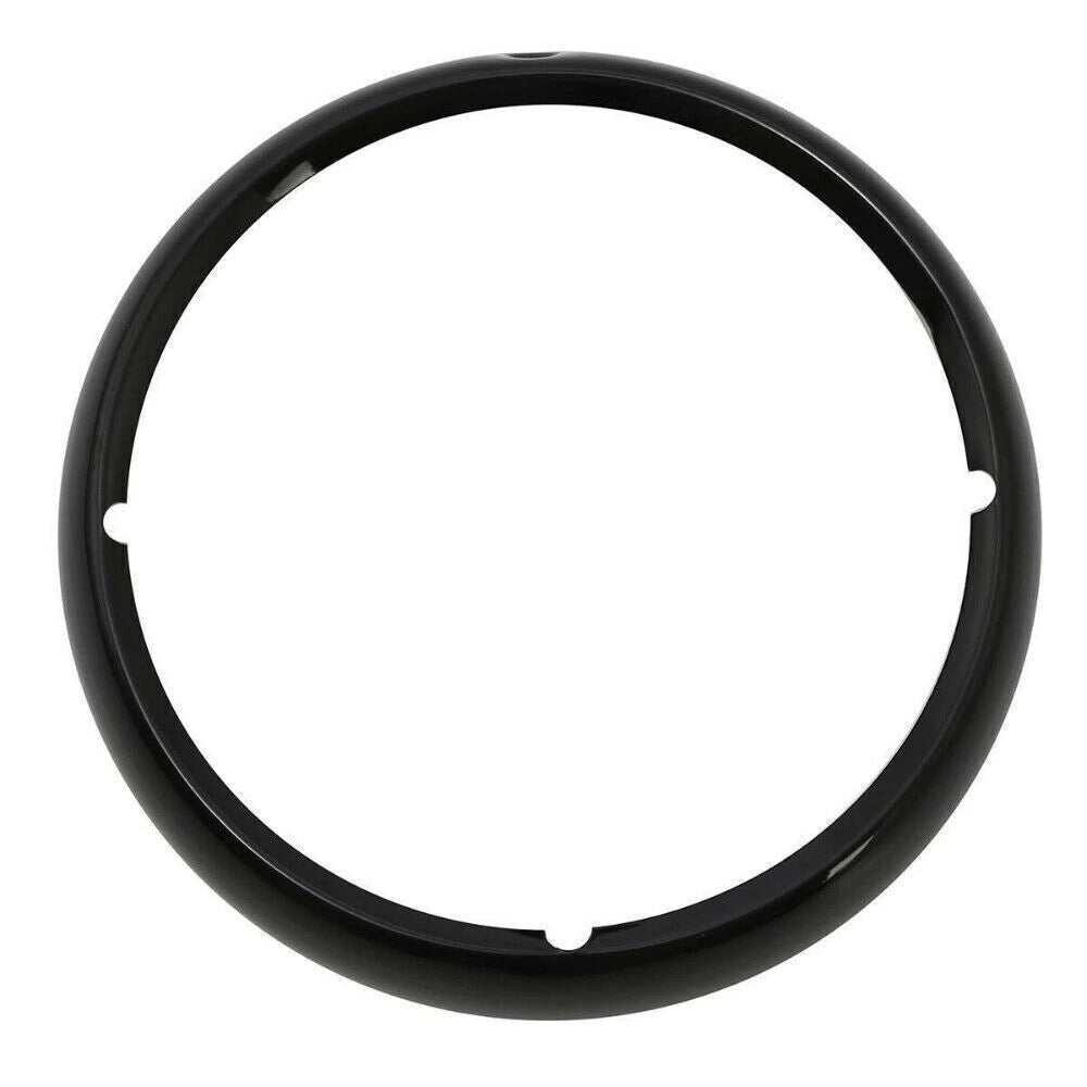 7''Headlight Headlamp Trim Ring Black For Harley Touring Electra Glide Road King
