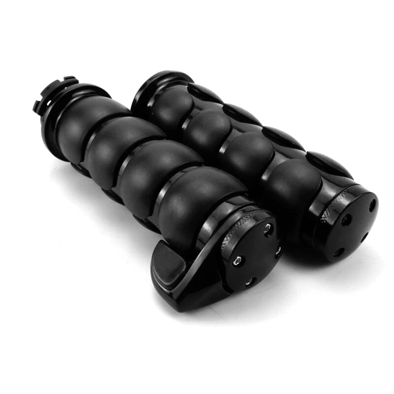 1" Black Handlebar Hand Bar Grips For Harley Sportster Road King Electra Glide S