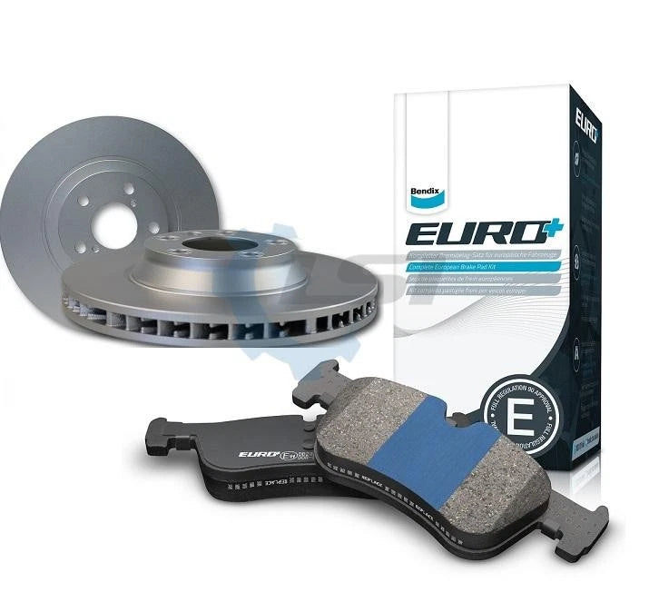 Front Disc Rotor and Bendix Brake Pads for VW Polo 70 TSI 1.0L 09/2017-06/2021