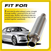 Load image into Gallery viewer, 2" Inch Megapower Exhaust Hotdog Resonator Muffler Glass Pack 12" Long High AUS.