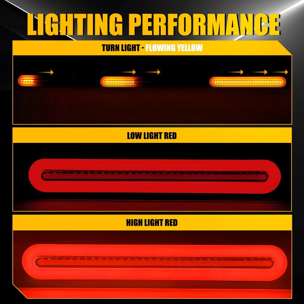 4X LED Tail Lights Strip Trailer Ute Caravan Truck Stop Indicator Rear LAMP AU