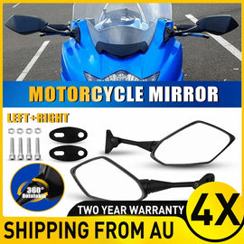 4x Black Motorcycle Mini Rearview Mirrors For Honda CBR600 F4 F4I 1999-2006
