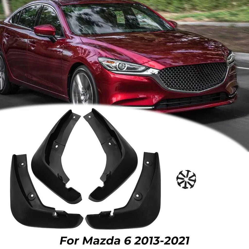 4X Black Car Mud Flap Splash Guard Fender Mudguard Mudflap For Mazda 6 2013-2021