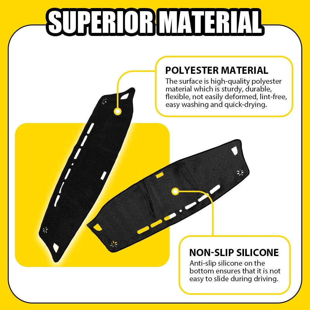 BLACK DASH MAT for ISUZU MU-X LS-U LS-T LS-M MUX All Model 7/2021-2024 DM1622 A