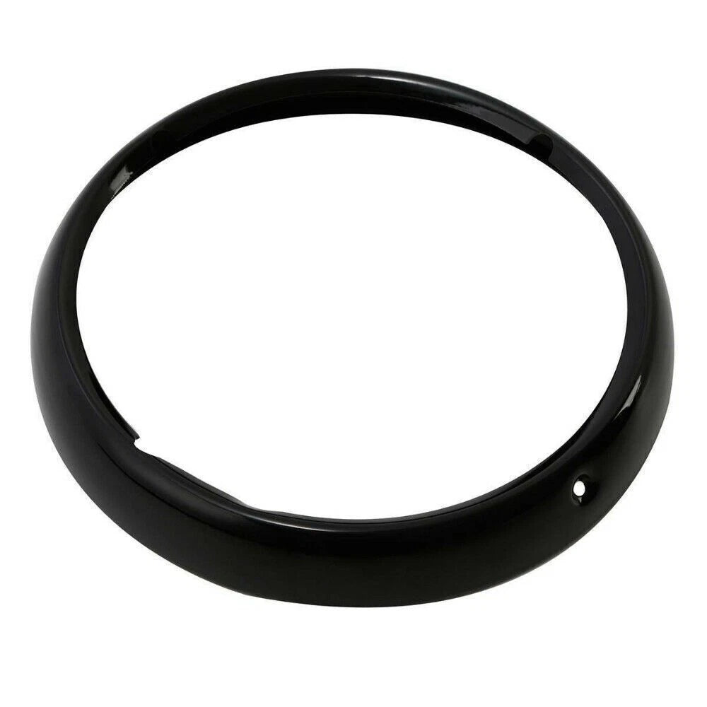 7''Headlight Headlamp Trim Ring Black For Harley Touring Electra Glide Road King