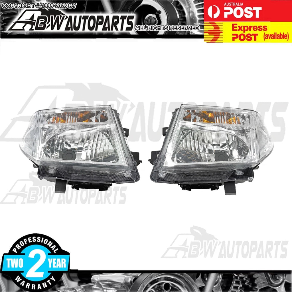 Pair HeadLight FRONT Lamp For Nissan Navara D40 D40T MNT Thai Built 2008-2014