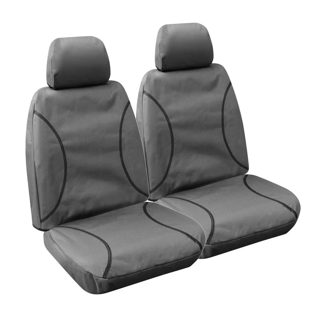 Sperling Tradies Canvas Front Grey Seat Covers Suits LX470 Landcruiser 100S 1...