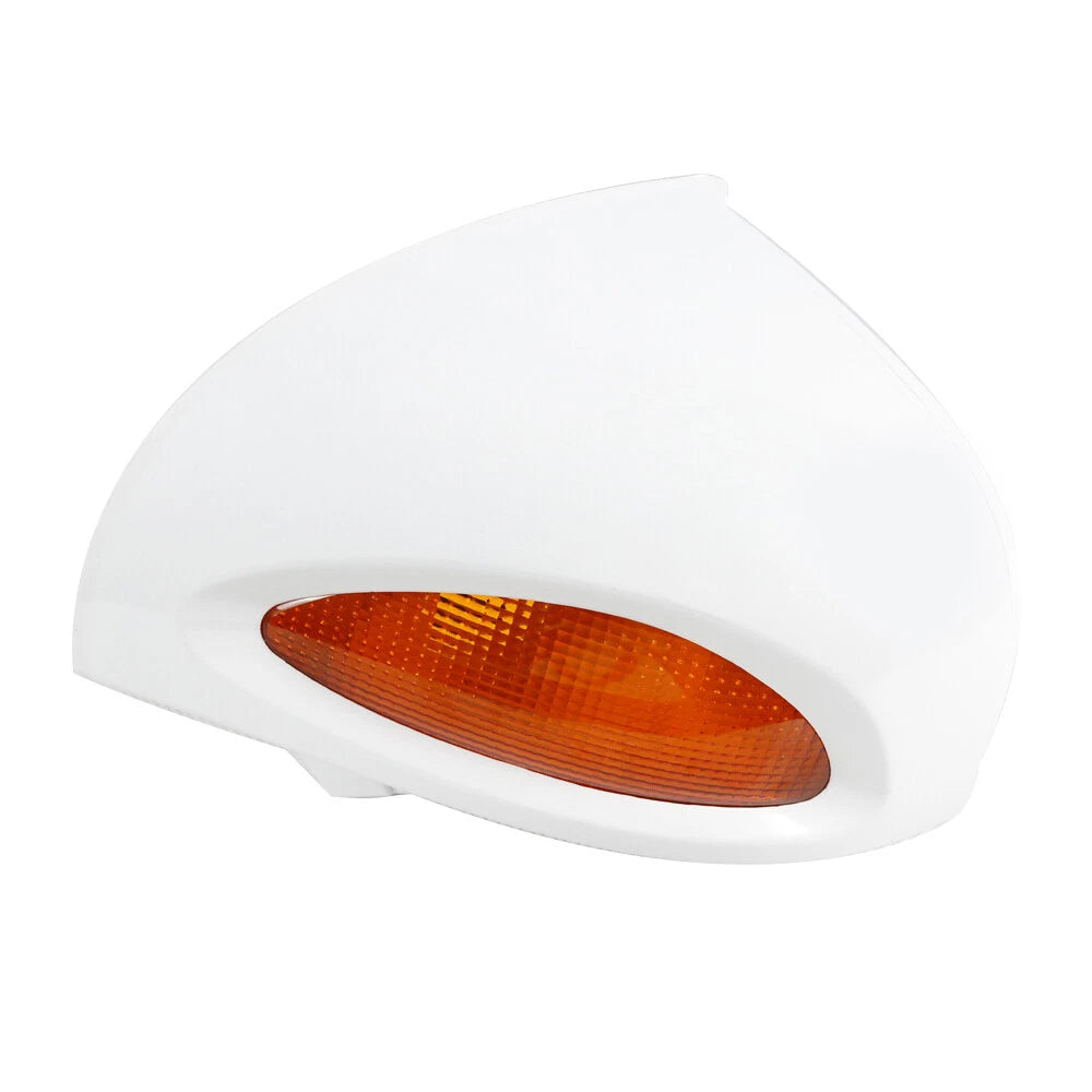 L&R White Rear View Mirror Turn Signal Lights For BMW R1100 RT R1100 RTP R1150RT