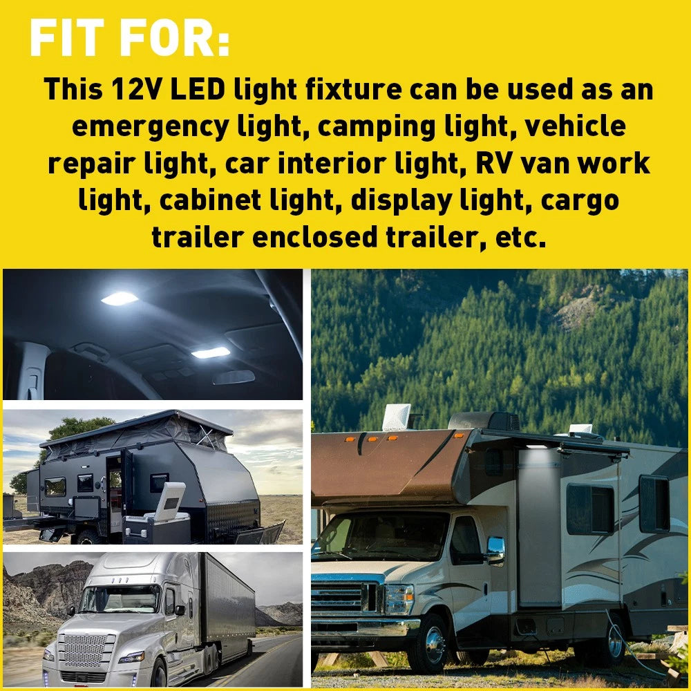 4x 99 LED Roof Cabin Light Interior Caravan Trailer Motorhome Boat Ceiling Lamp