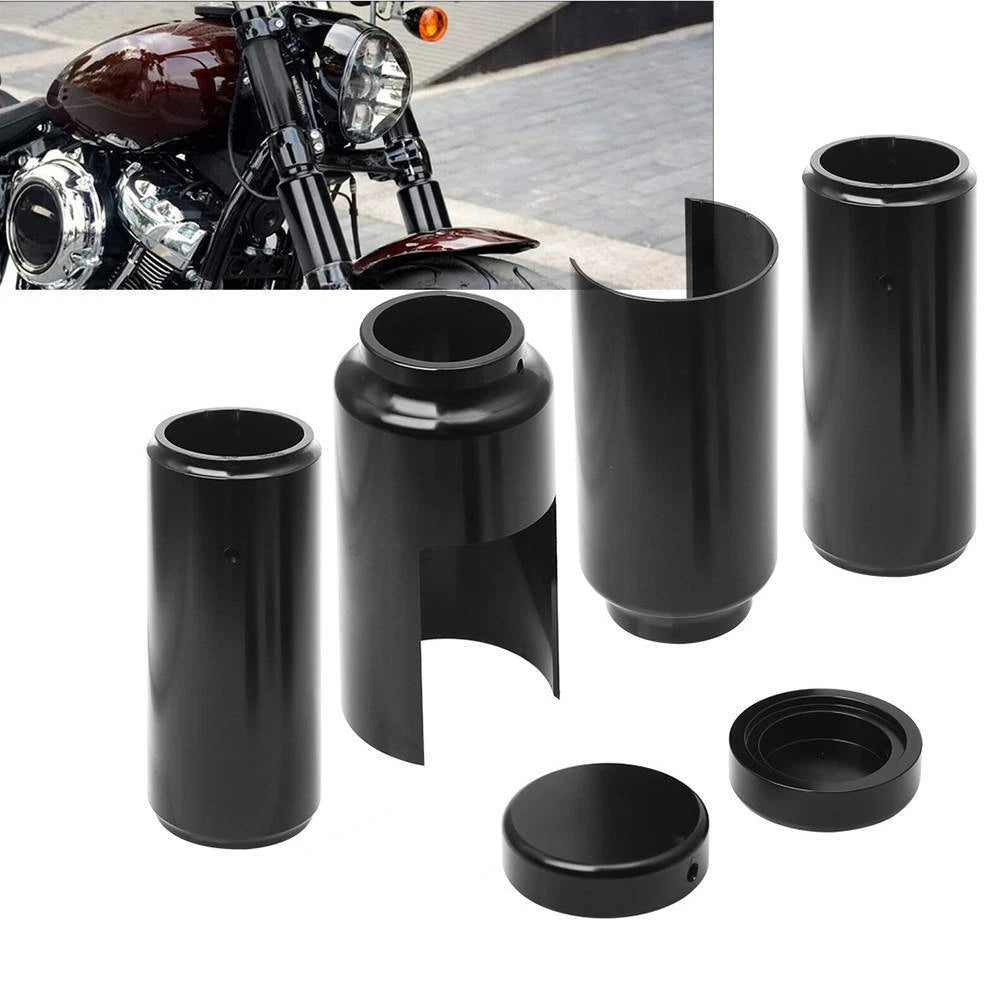 Fork Covers Upper Lower Fork Cover Cap for Harley Breakout FXSB 2013-2017 Black