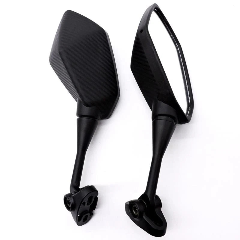 2x Carbon Black Side Rearview Mirrors For Honda CBR1000RR 2004-07 CBR600RR 03-19