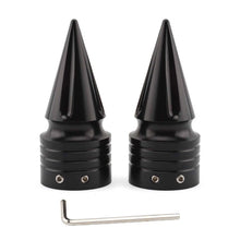 Load image into Gallery viewer, Spike Front Axle Nut Covers Caps Motor for Harley Sportster Touring Dyna Softail
