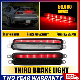 Smoked Clear For Mitsubishi Lancer 2008-2016 High Mount Brake Stop Tails NEWA