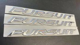 3x Chrome Finished Pursuit Badge Decals for Ford BA BF Side Skirt and Tailgate