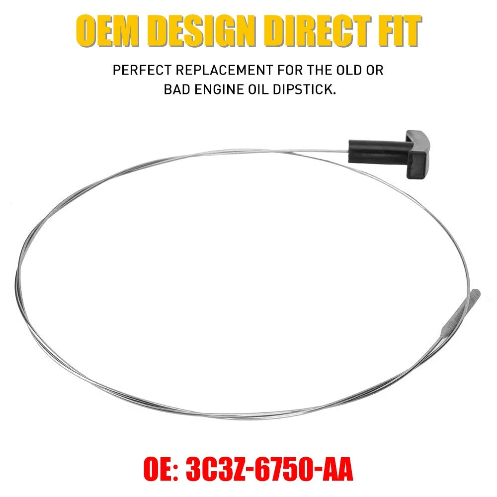 Oil Dipstick 3C3Z-6750-AA For FORD F-250 F-350 F-550 F-450 6.0L V8 Diesel Black.