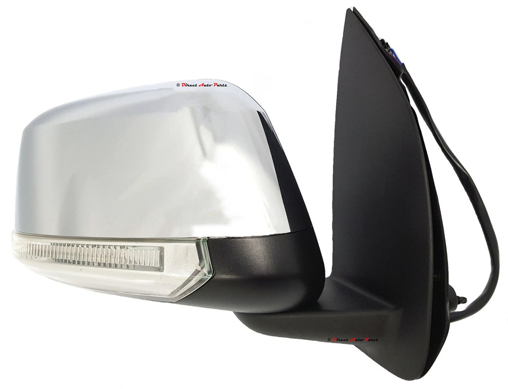 *NEW* DOOR MIRROR (PUDDLE FOLD LED CHROME) for NISSAN NAVARA D40 2005-2015 RIGHT