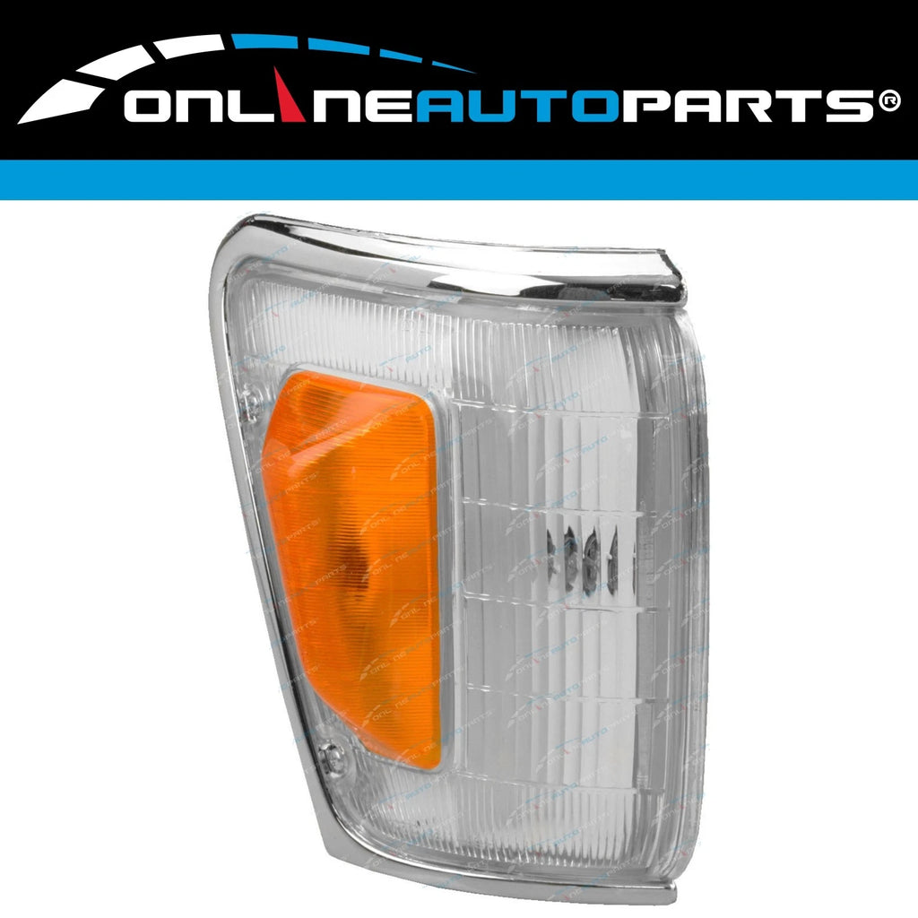 Pair Chrome Trim Corner Indicator Park Lights for Toyota Hilux 4WD Set 1988~1991