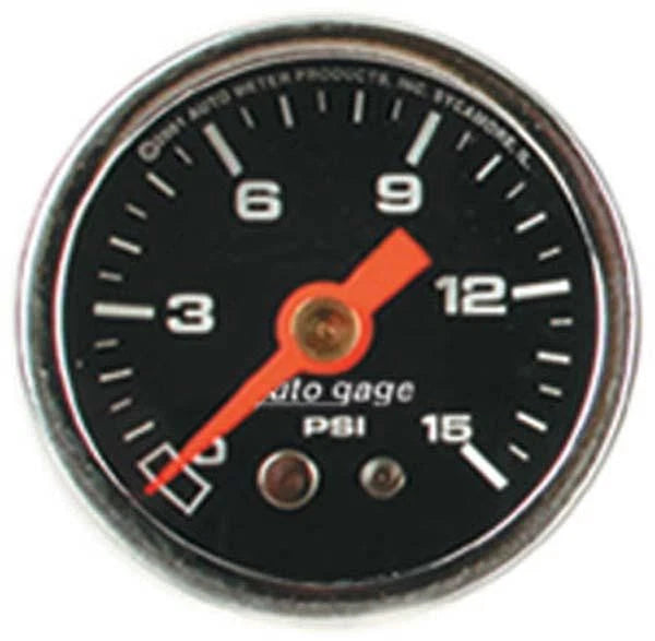 Autometer 1-1/2in Fuel Pressure Gauge Liquid Filled Black AU2172