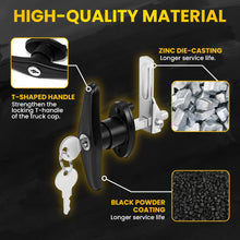 Load image into Gallery viewer, Pair Heavy Duty T-Bar Lock for Ute Canopy Rear Black Metal Key Locked Security