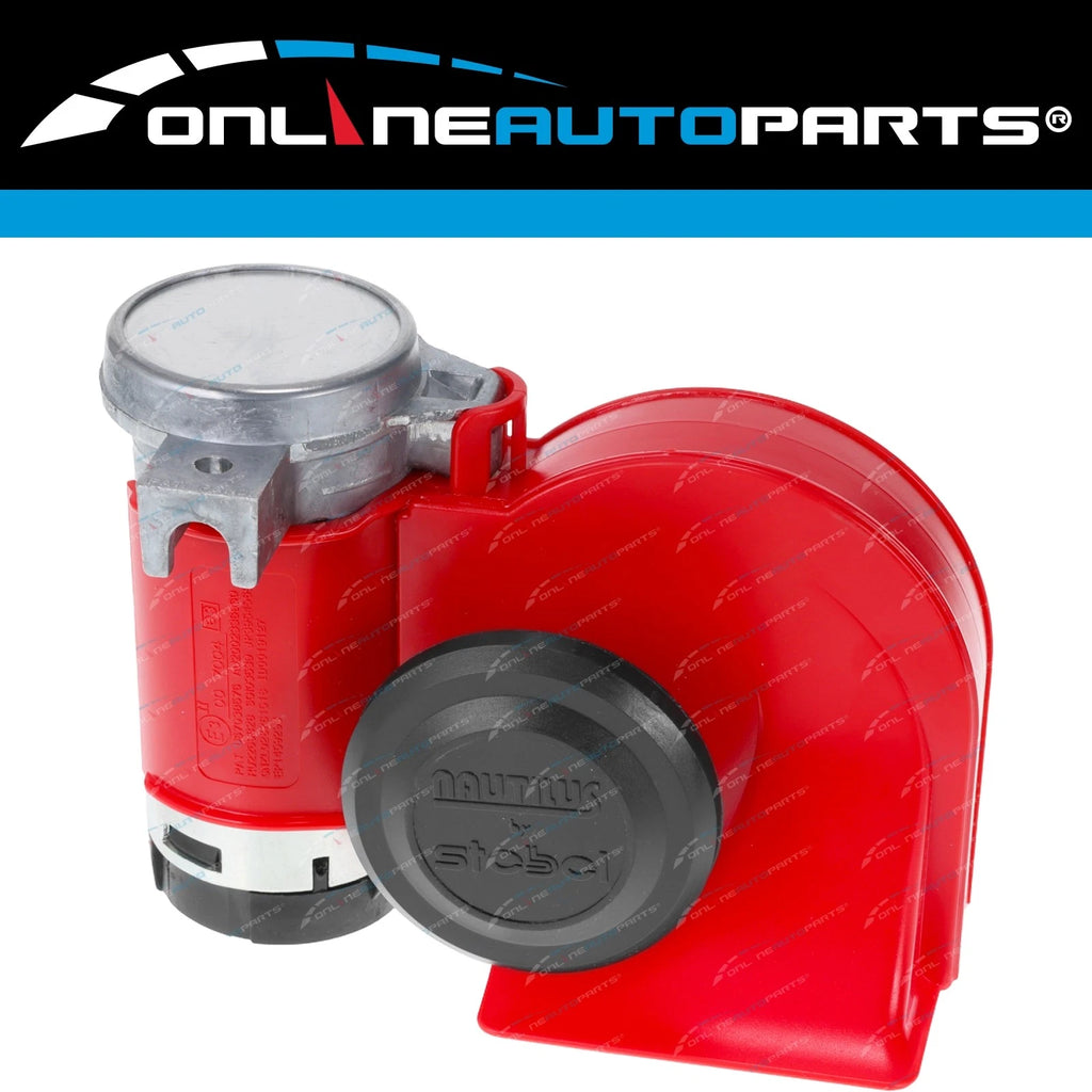 Stebel Nautilus RED Car Air Horn Kit 12 volt LOUD 139dB Electric Relay