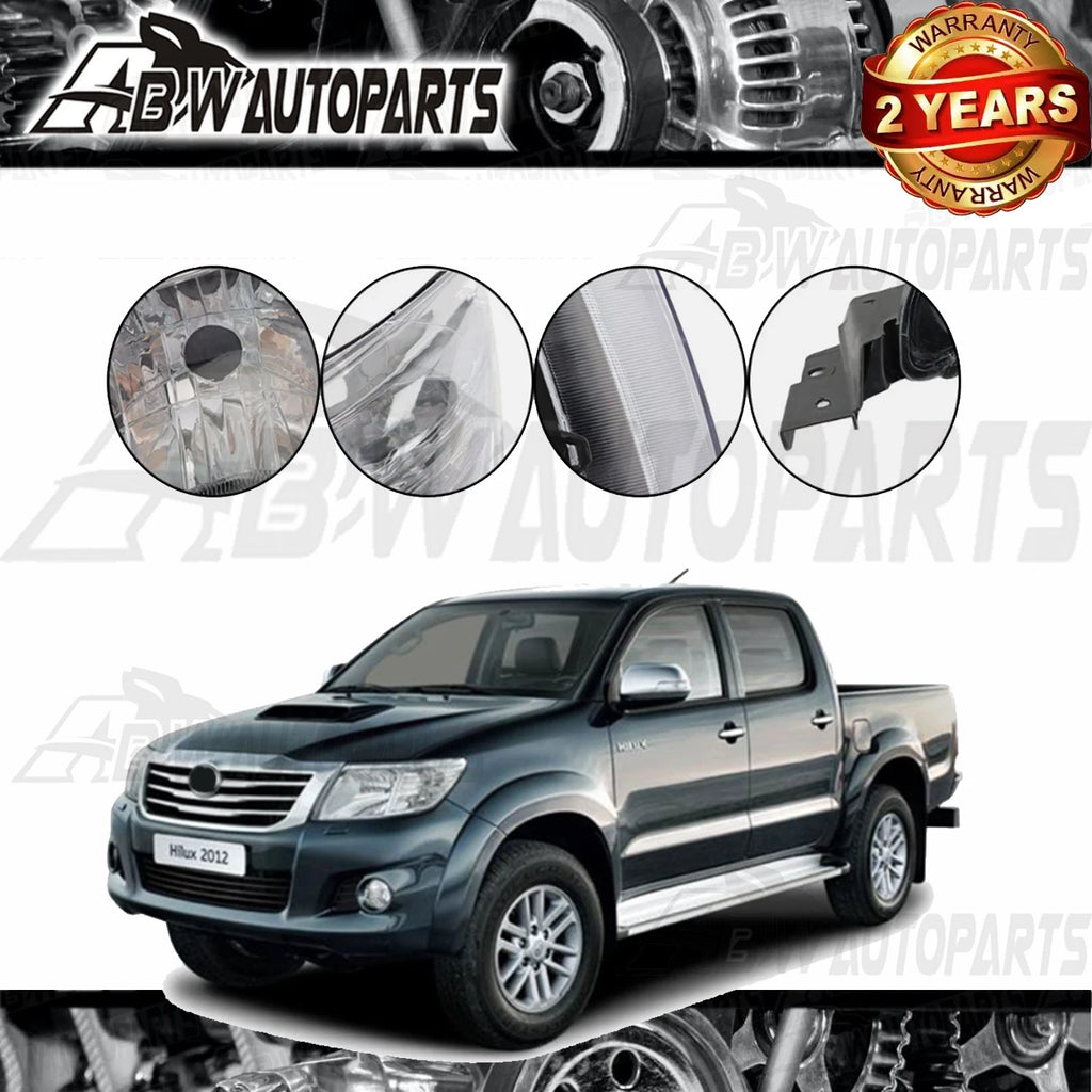AU Pair LH+RH Left+Right Head Light Lamp For Toyota Hilux Ute 2011~2015 2WD 4WD
