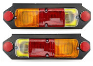 Universal Ute Tray Tail Lights Pair with Brackets & 12V Wiring