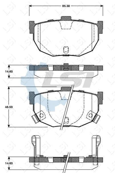 Rear Bendix Brake Pads and Disc Rotors Set for Hyundai COUPE 1.8L 2.0L 1998-02