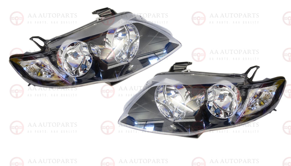LED Black Headlights Pair Ford Falcon FG XT G6 G6E SERIES 1 & 2 2008-2014