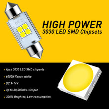 Load image into Gallery viewer, 2X AUXITO CAR LED 36MM FESTOON INTERIOR LIGHT WHITE BULB WEDGE AUTO DOME GLOBE