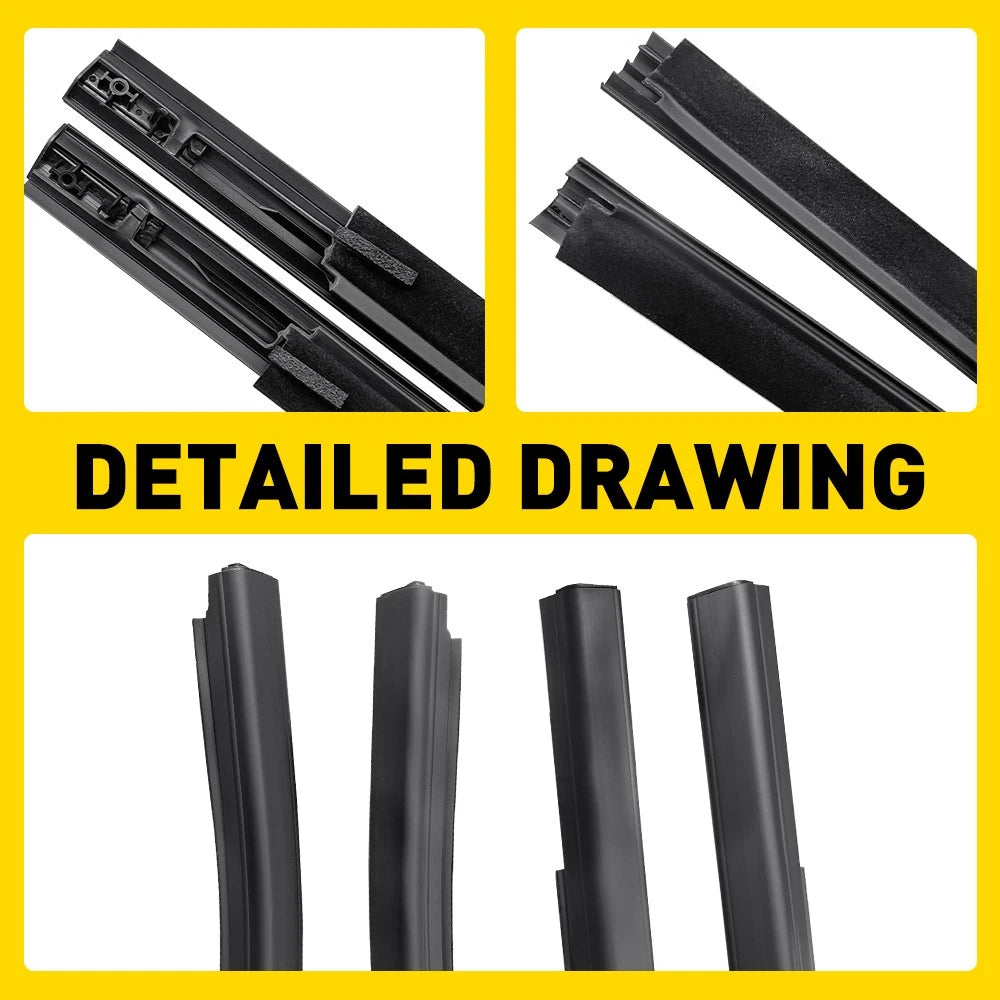 8pcs Window Seal Weather Strips For Ford Ranger PX XLT 2012-21 4 Doors UTE Trunk