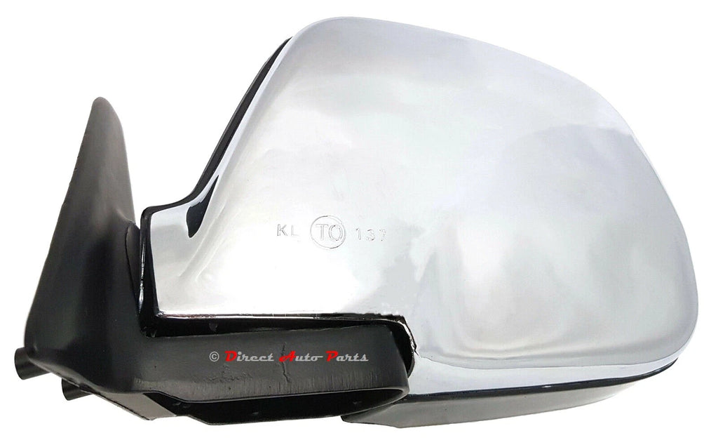 *NEW* DOOR MIRROR (CHROME MANUAL) SUIT TOYOTA LANDCRUISER 80 1990 - 1998 LEFT LH