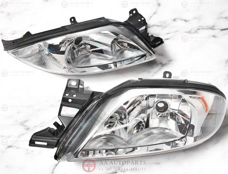 Chrome Headlights Pair Ford Falcon AU / Fairmont 1998-2002