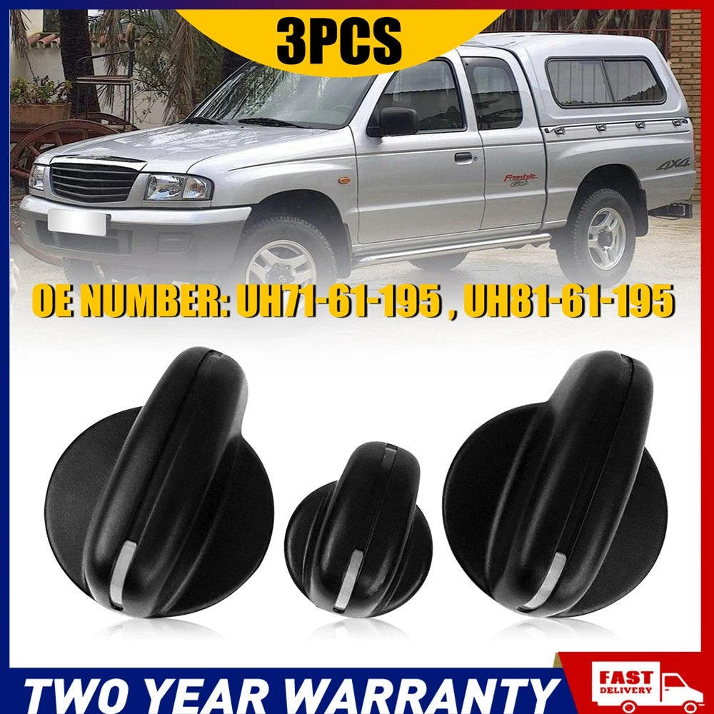 3PCS FOR Mazda Bravo Heater Fan Direction Control Knob Set B2500 B2600 B4000 AU