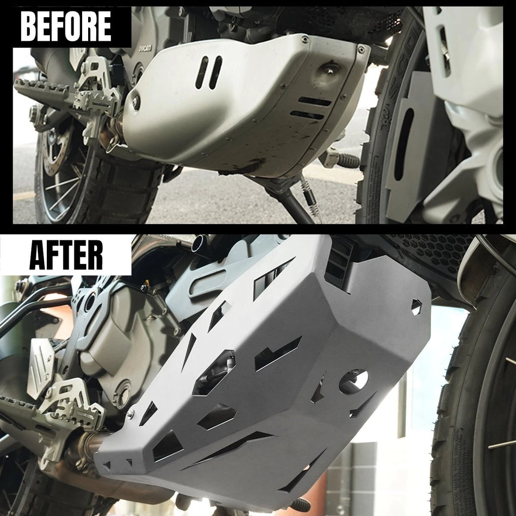 Silver Metal Skid Plate Engine Guard For Ducati Desert X 2022-2023 ST