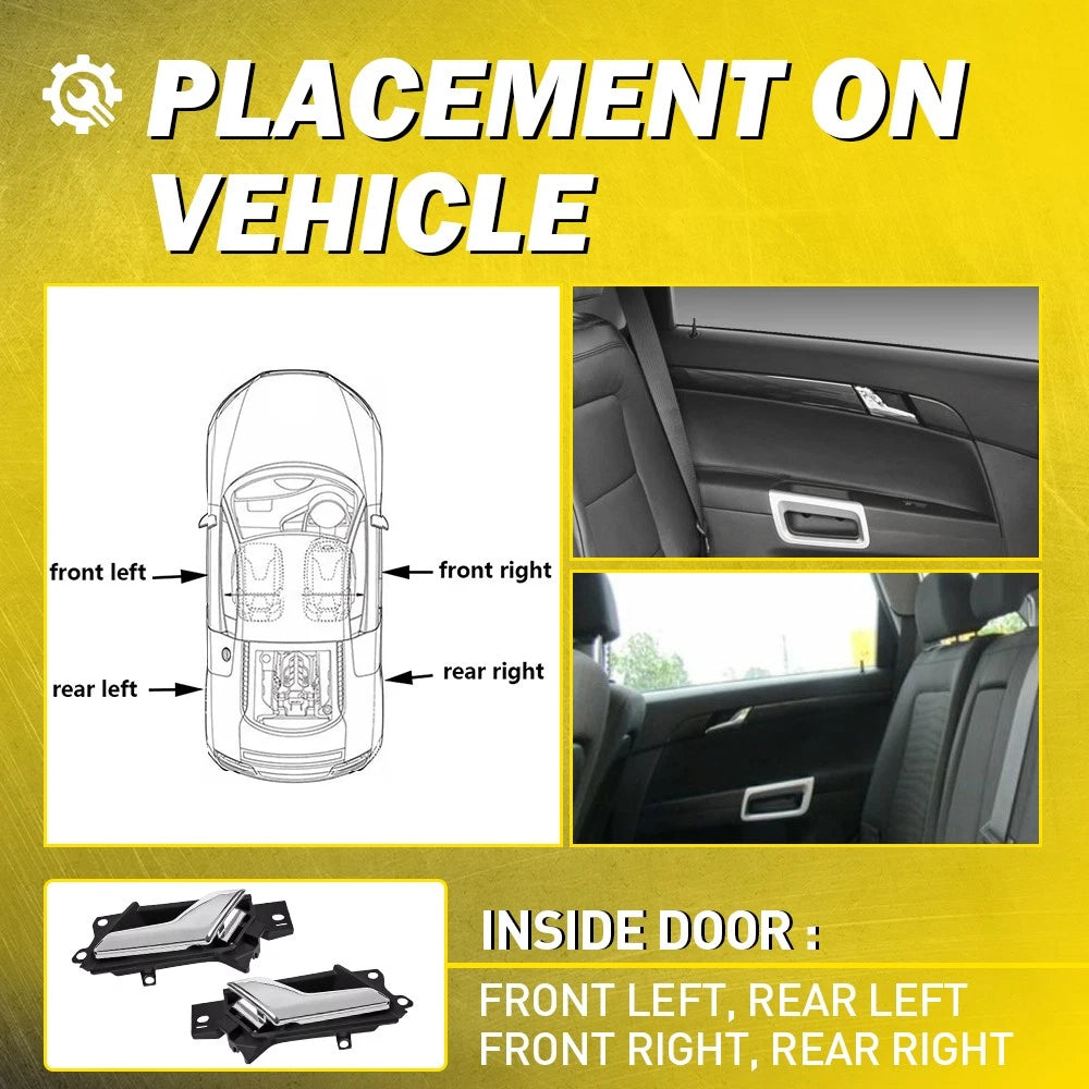 4x Left Right Front Rear Inner Door handle for Holden Captiva 5 Seater 06-18 AU