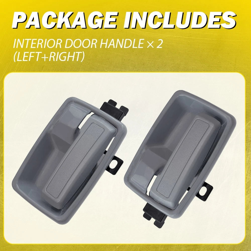PAIR OF RH & LH INNER INSIDE DOOR HANDLES FOR HOLDEN TF RODEO 1988 TO 2002 GREY