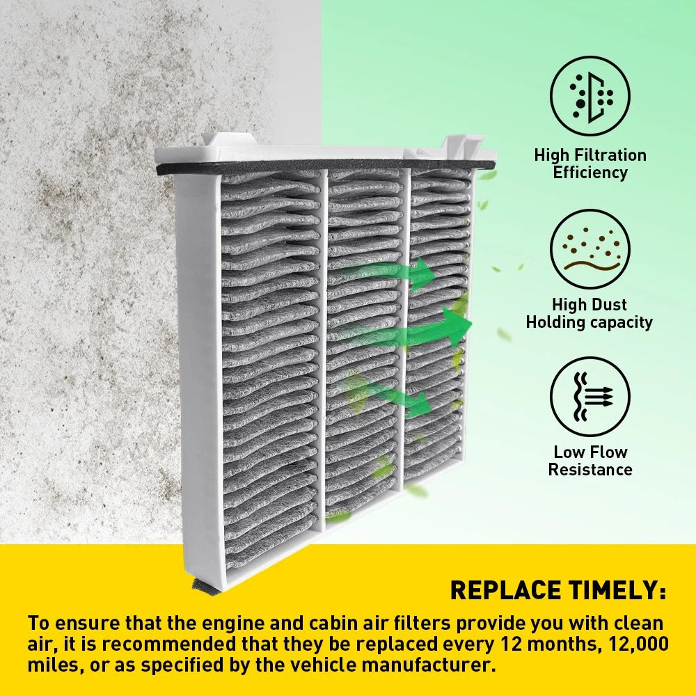 Carbon Cabin Air Filter for Mitsubishi Pajero NM NP NS NT NW NX 2000-19 CAC10100