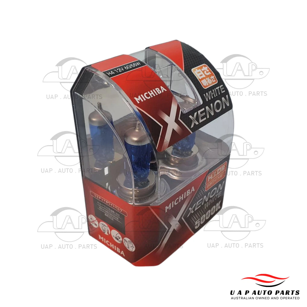 H4 HID Xenon Headlight white Globe Bulb 5700K P43T 60W 55w 12V Michiba Kit 2pc