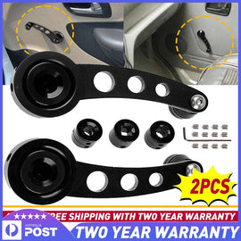 Pair Aluminum Manual Billet Car Window Crank Handle Winder Lever Kit Universal